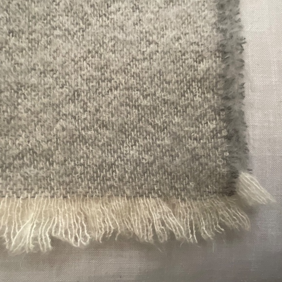 The Citizenry Grey Mohair Wool Throw Blanket Wrap 56”x72”Made in Ireland NEW - Picture 10 of 14